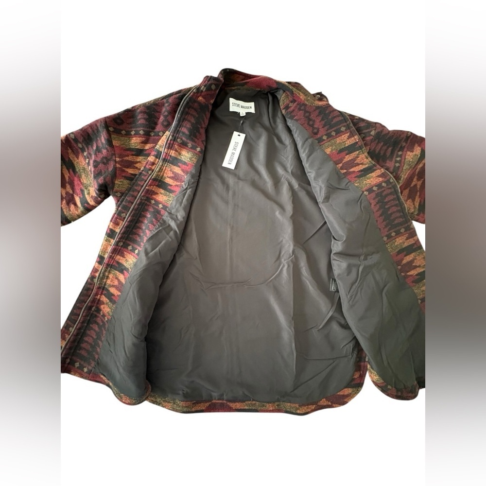 Steve Madden Multicolor Patterned Pea Coat - Picture 10 of 13
